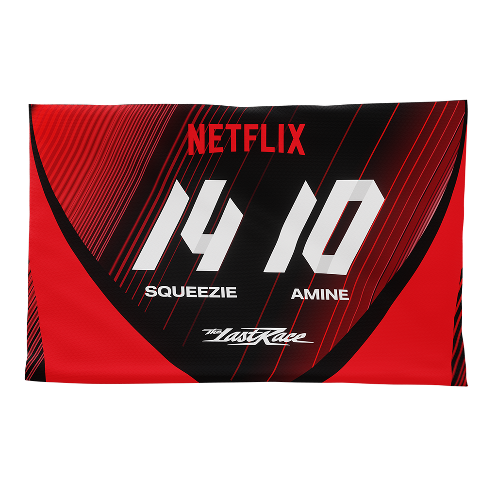 Écurie Netflix - SQUEEZIE / AMINE - Pack maillot / casquette / drapeau / stickers