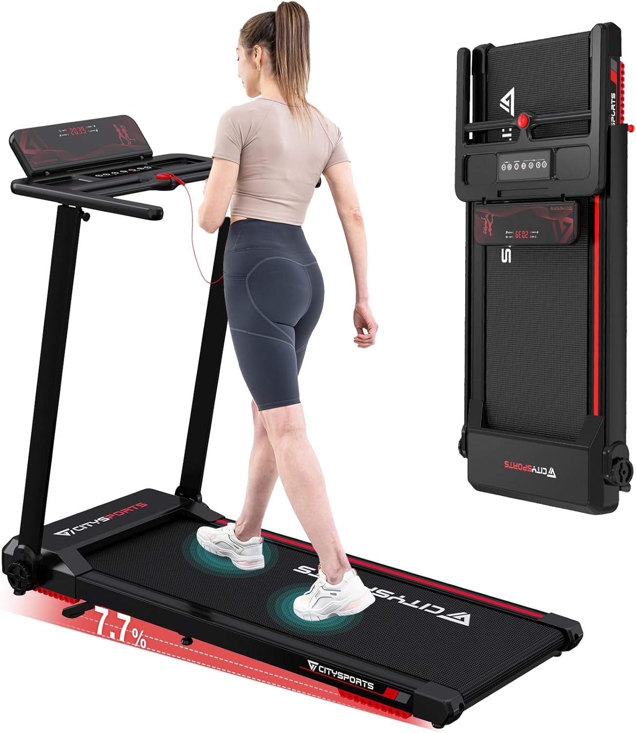 Tapis de course Pliable  avec affichage LED