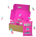 Bouteilles rose et bleu sans sucres