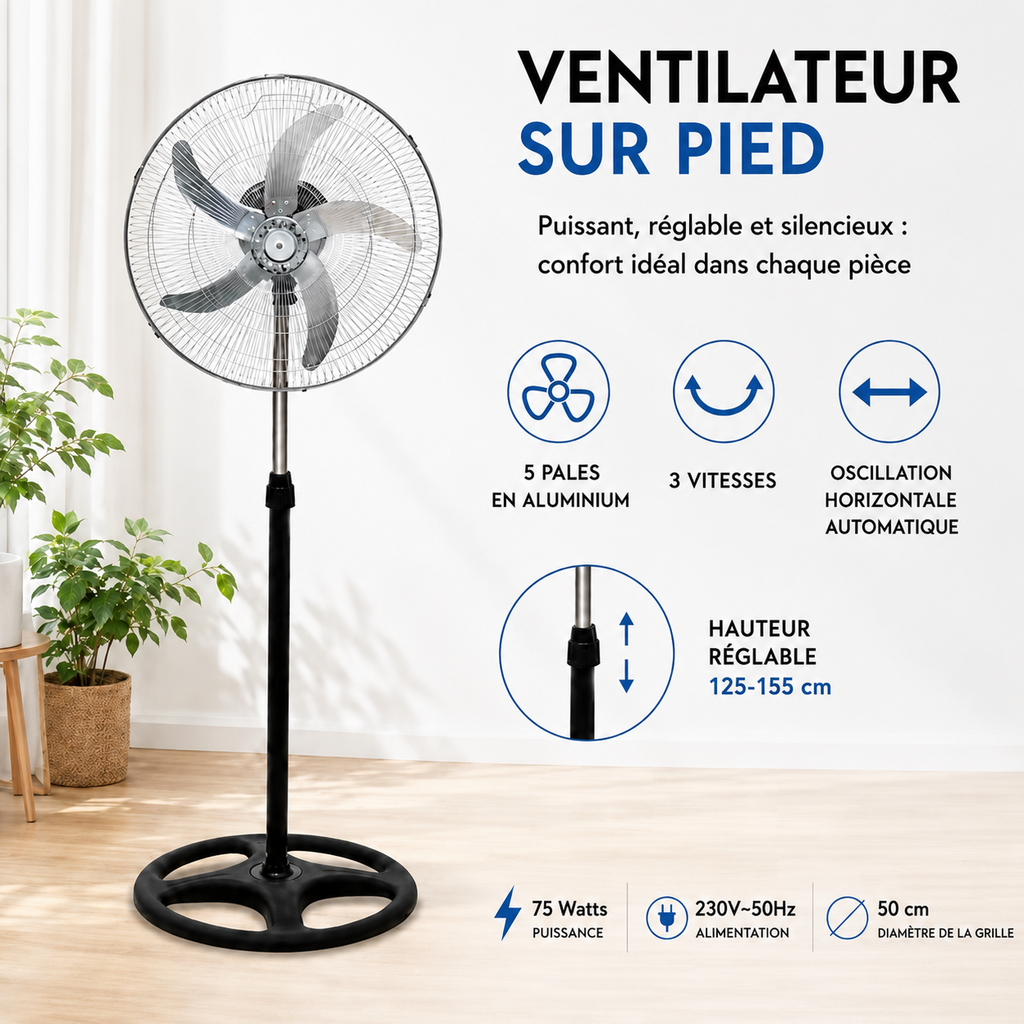 Ventilateur sur pied